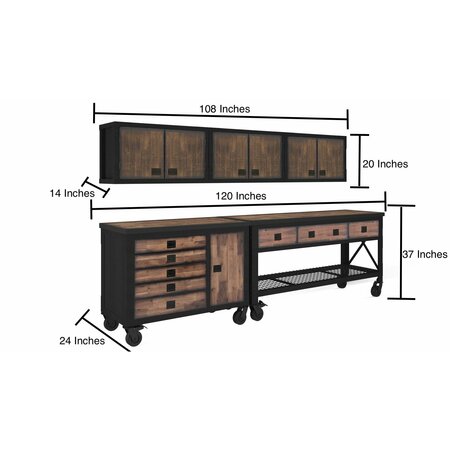 Duramax 5-Piece Garage Storage Combo Set with Workbench, Tool Chest and Wall Cabinets 5PWBTC3WC